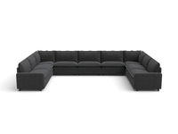 Modular Cero Modular Sectionals | 9-Piece Grey Linen Grand Estate U-Shaped Sectionals 9-Seater