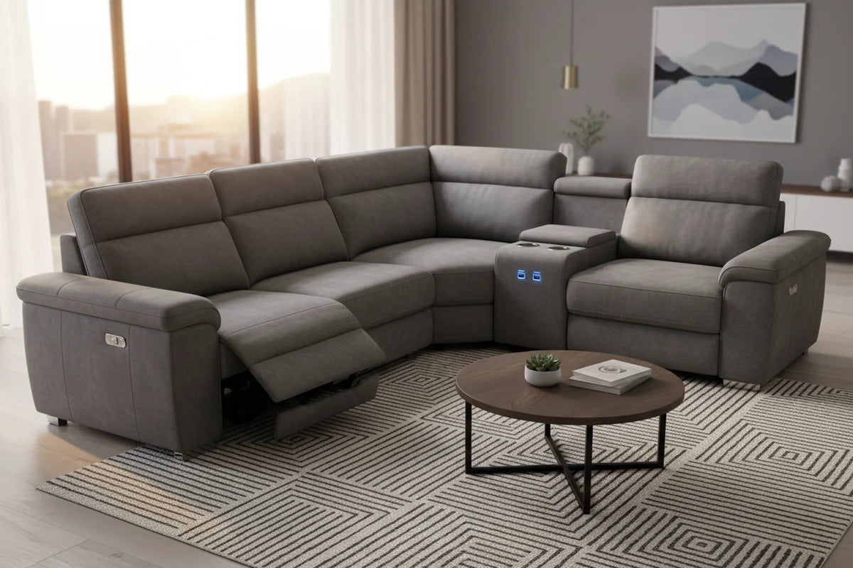 Cocunery Reclining Sectional with USB