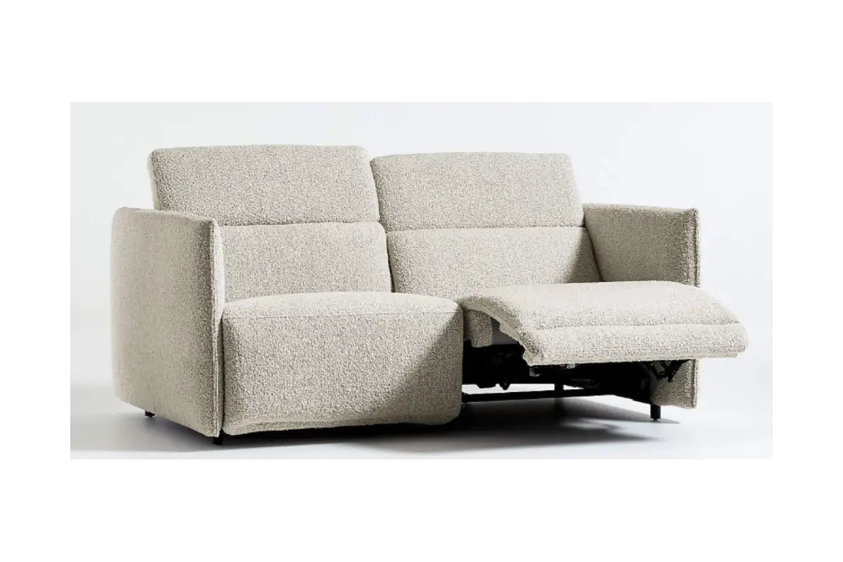 Crate & Barrel Leisure Power Recliner Leather Sofa