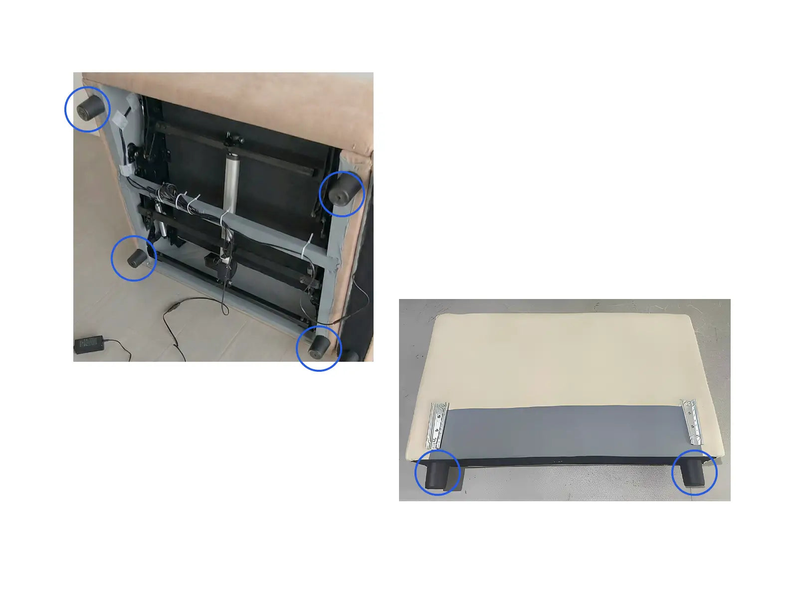 Step 2: Attach and tighten the sofa legs