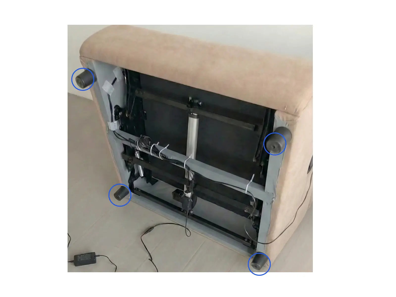 Step 2: Attach and tighten the sofa legs