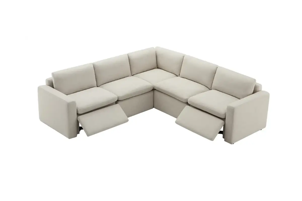 Piece Upholstered Power Reclining Modular Sectional