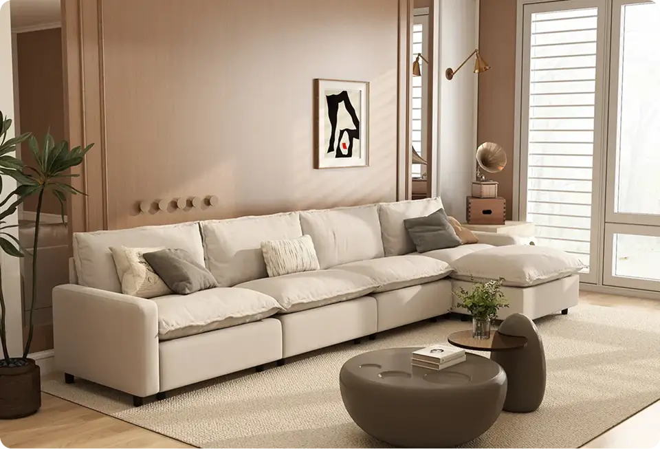 L-Shaped Wall Hugger Reclining Sectional