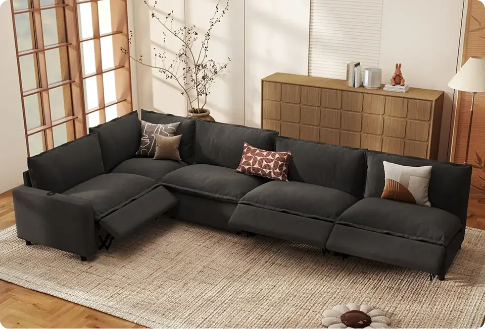 L-Shaped Zero Gravity Sectional