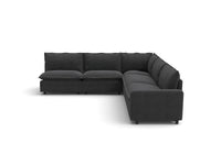 Modular Cero Modular Sectional | 5-Piece Grey Linen Grand Estate V-Shaped Sectionals 5-Seater
