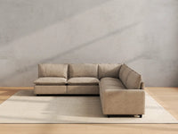 Modular Cero Modular Sectionals | 5-Piece Khaki Linen Large Space V-Shaped Sectionals 5-Seater