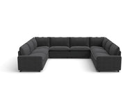Modular Cero Modular Sectionals | 8-Piece Grey Linen Grand Estate U-Shaped Sectionals 8-Seater