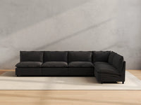 Modular Cero Reclining Sectionals | 5-Piece Grey Linen Home Living L-Shaped Sectionals 5-Seater
