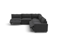 Modular Cero Couch Recliner Sectional | 5-Piece Grey Linen Large Space V-Shaped Sectionals 5-Seater