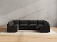 Modular Cero Reclining Sectionals | 6-Piece Grey Linen Grand Estate U-Shaped Sectionals 6-Seater
