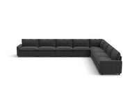 Modular Cero Reclining Sectionals | 8-Piece Grey Linen Grand Estate V-Shaped Sectionals 8-Seater