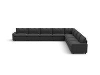 Modular Cero Reclining Sectionals | 8-Piece Grey Linen Grand Estate V-Shaped Sectionals 8-Seater