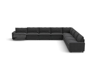 Modular Cero Reclining Sectionals | 8-Piece Grey Linen Grand Estate V-Shaped Sectionals 8-Seater