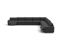 Modular Cero Reclining Sectionals | 8-Piece Grey Linen Grand Estate V-Shaped Sectionals 8-Seater