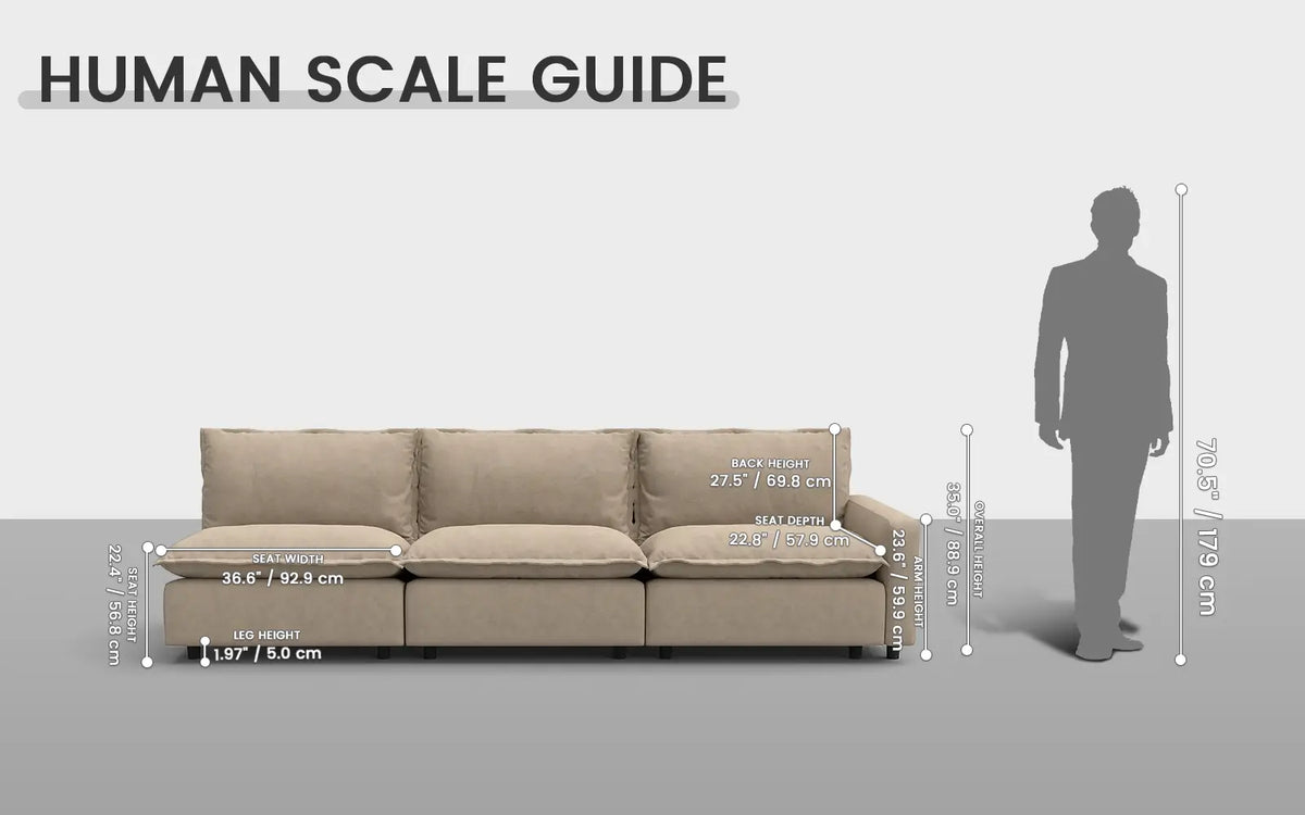 Modular Cero Modular Sectionals 3 Piece Khaki Linen Small Space Couch Sectionals 3 Seater 1