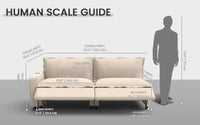 Modular Cero Reclining Sectionals 2 Piece Beige Linen Flex Nook Loveseats 2 Seater 1