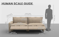 Modular Cero Reclining Sectionals 2 Piece Khaki Linen Small Space Loveseats 2 Seater 1