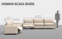 Modular Cero Reclining Sectionals 5 Piece Beige Linen Home Living Corner Sectionals 5 Seater 1