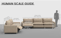 Modular Cero Reclining Sectionals 5 Piece Khaki Linen Home Living Corner Sectionals 5 Seater 1