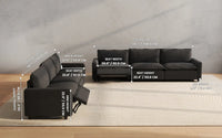 Modular Cero Reclining Sectionals 6 Piece Grey Linen Grand Estate V Shaped Sectionals 6 Seater 2