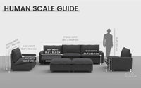Modular Cero Reclining Sectionals 7 Piece Grey Linen Down Filled Back Sofa Sets 5 Seater with 2 Ottomans 1