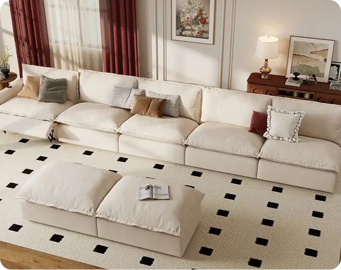 Oversized Reclining Sofa