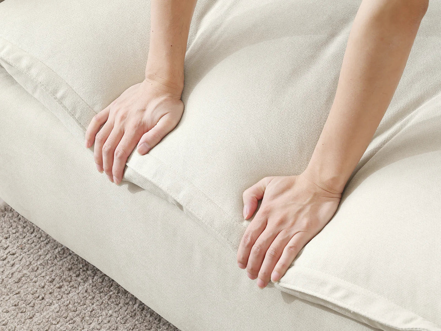 Reclining Sectional Sofas Beige Detail Drawing 11