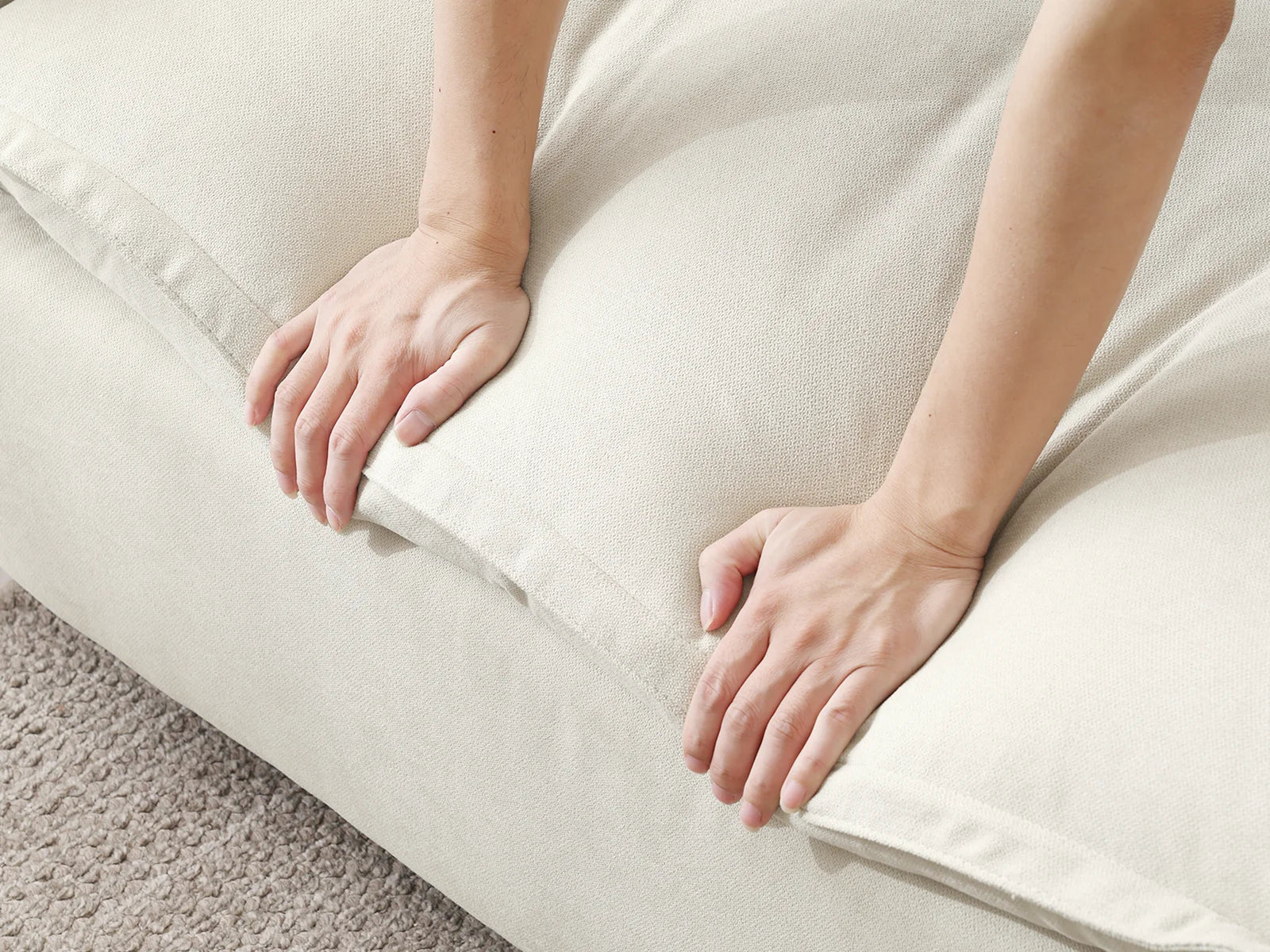 Reclining Sectional Sofas Beige Detail Drawing 11