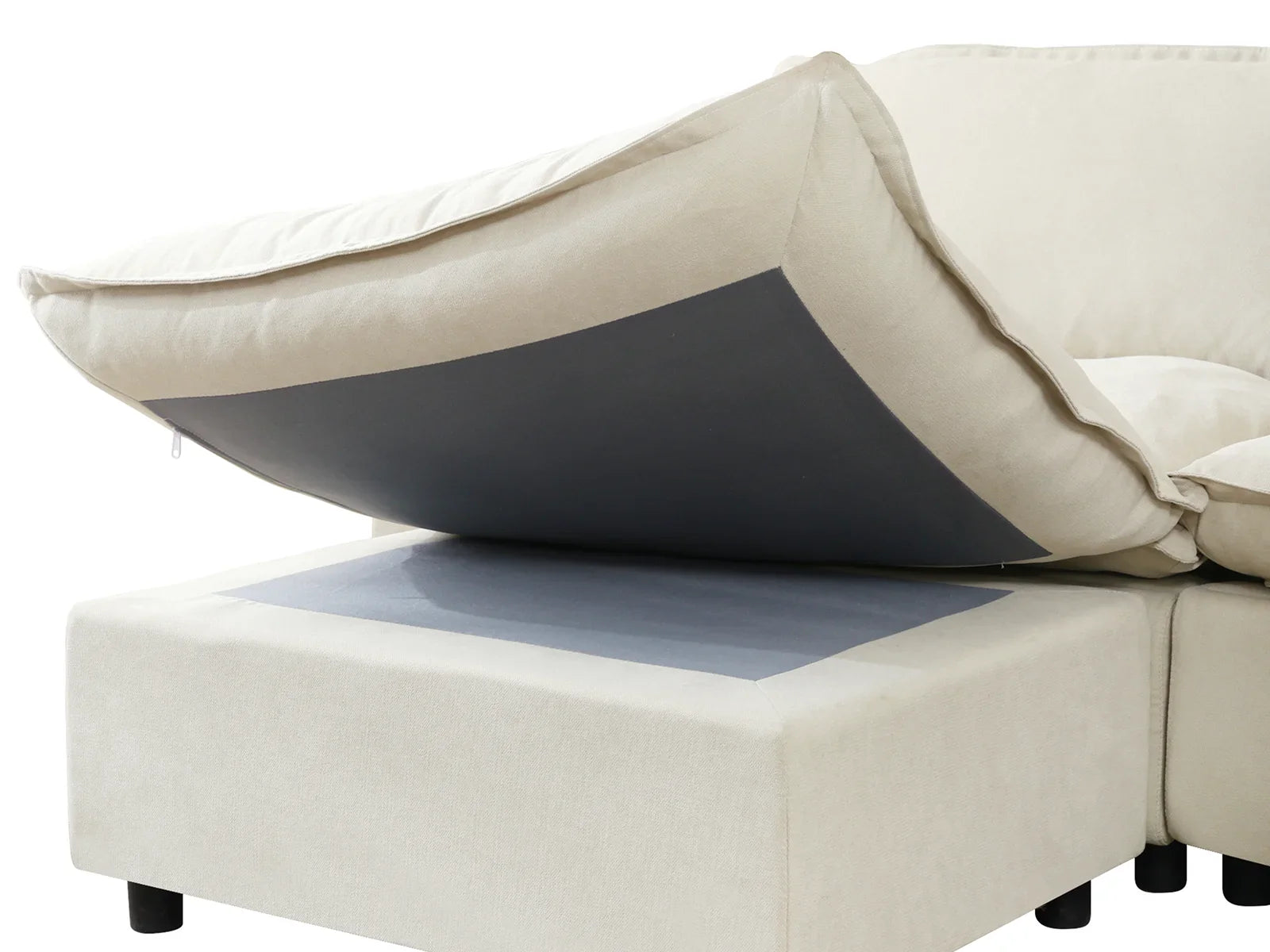 Reclining Sectional Sofas Beige Detail Drawing 14