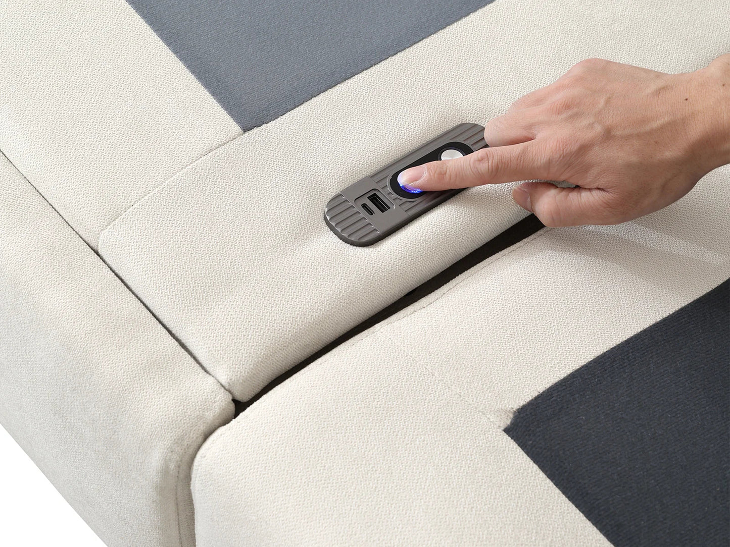 Reclining Sectional Sofas Beige Detail Drawing 2