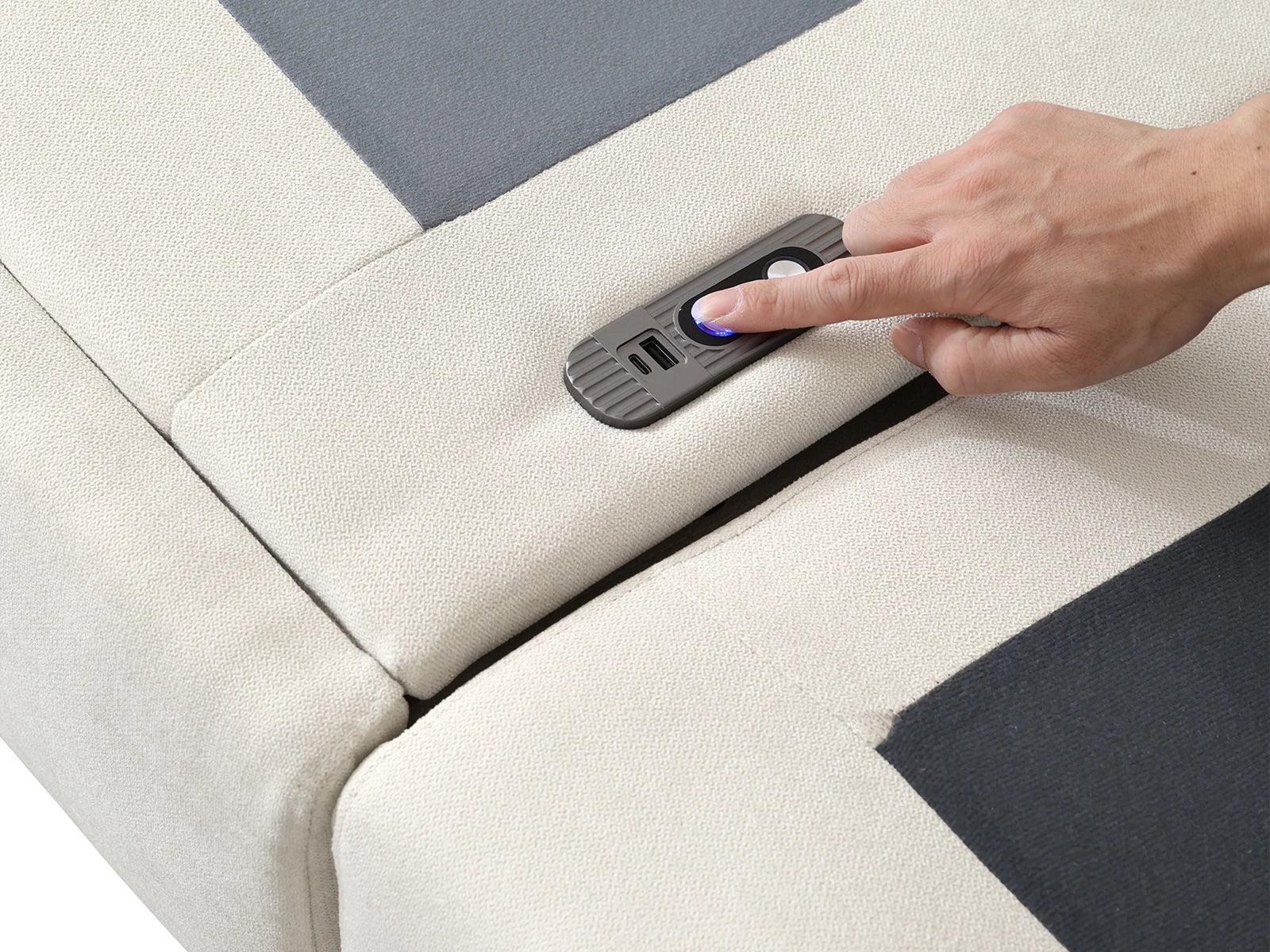 Reclining Sectional Sofas Beige Detail Drawing 2