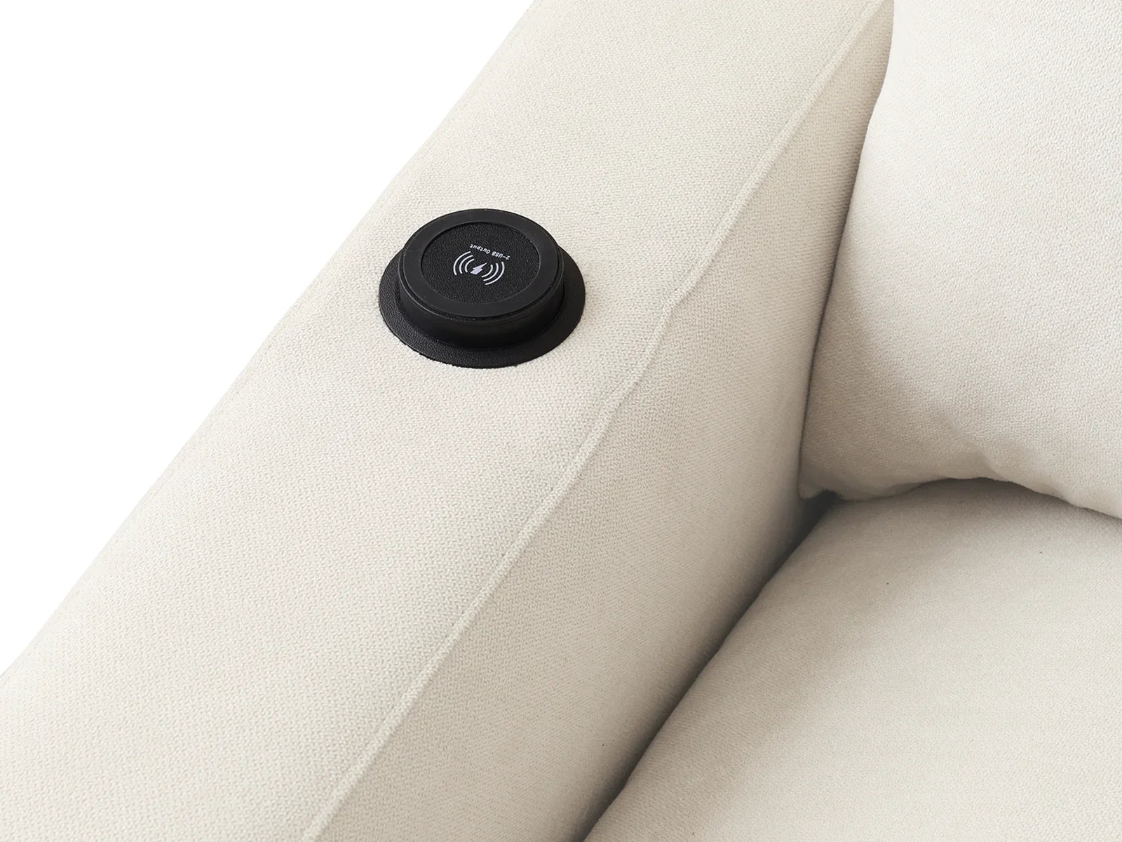 Reclining Sectional Sofas Beige Detail Drawing 7