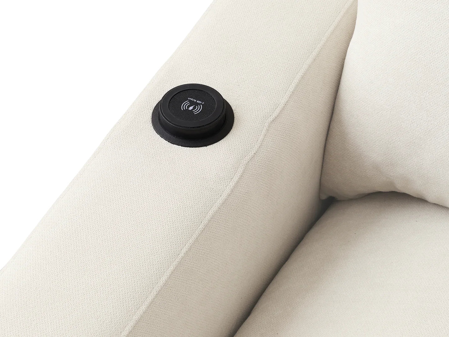 Reclining Sectional Sofas Beige Detail Drawing 7