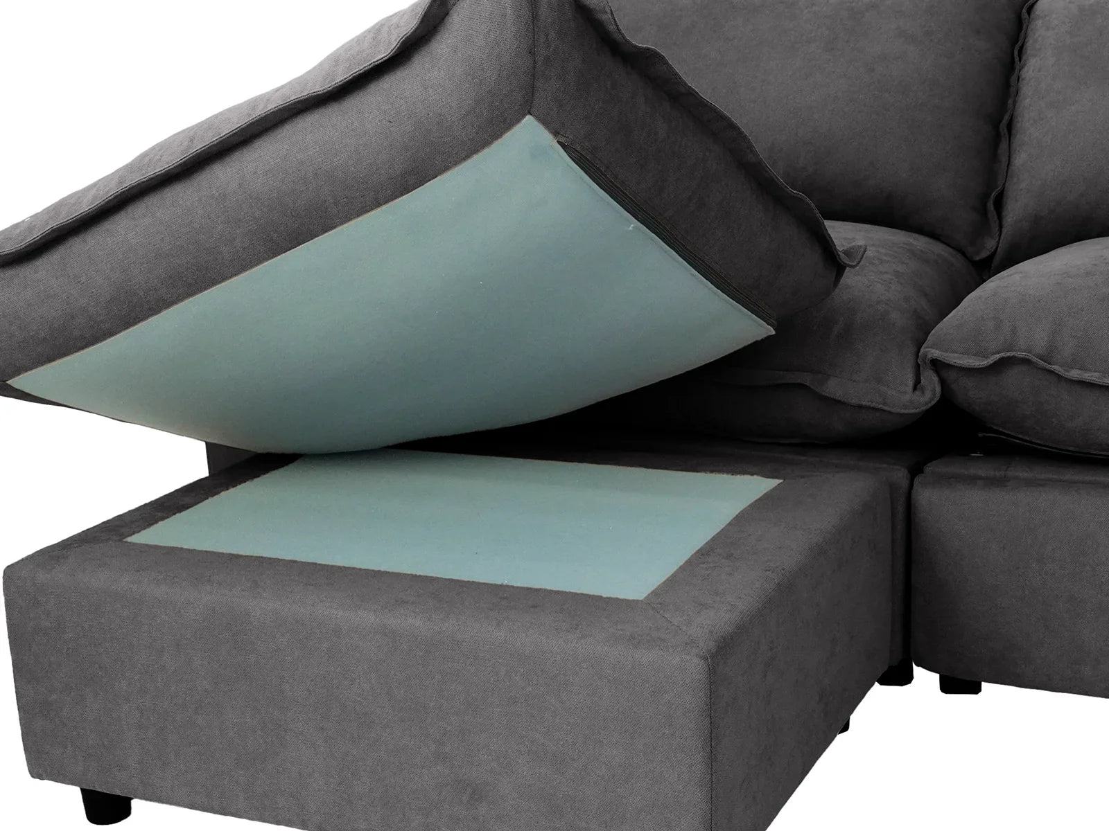 Reclining Sectional Sofas Grey Detail Drawing 13