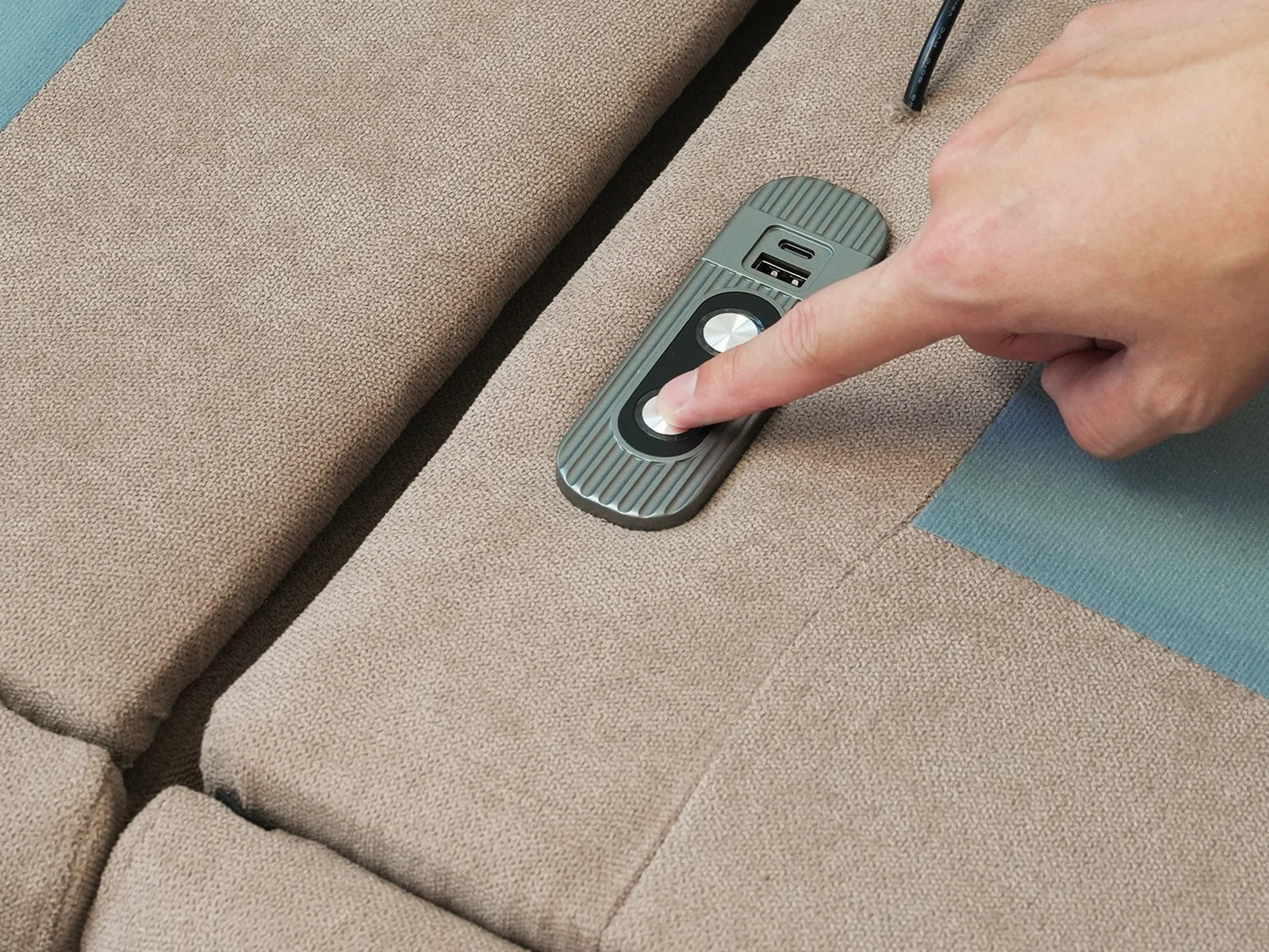 Reclining Sectional Sofas Khaki Detail Drawing 3