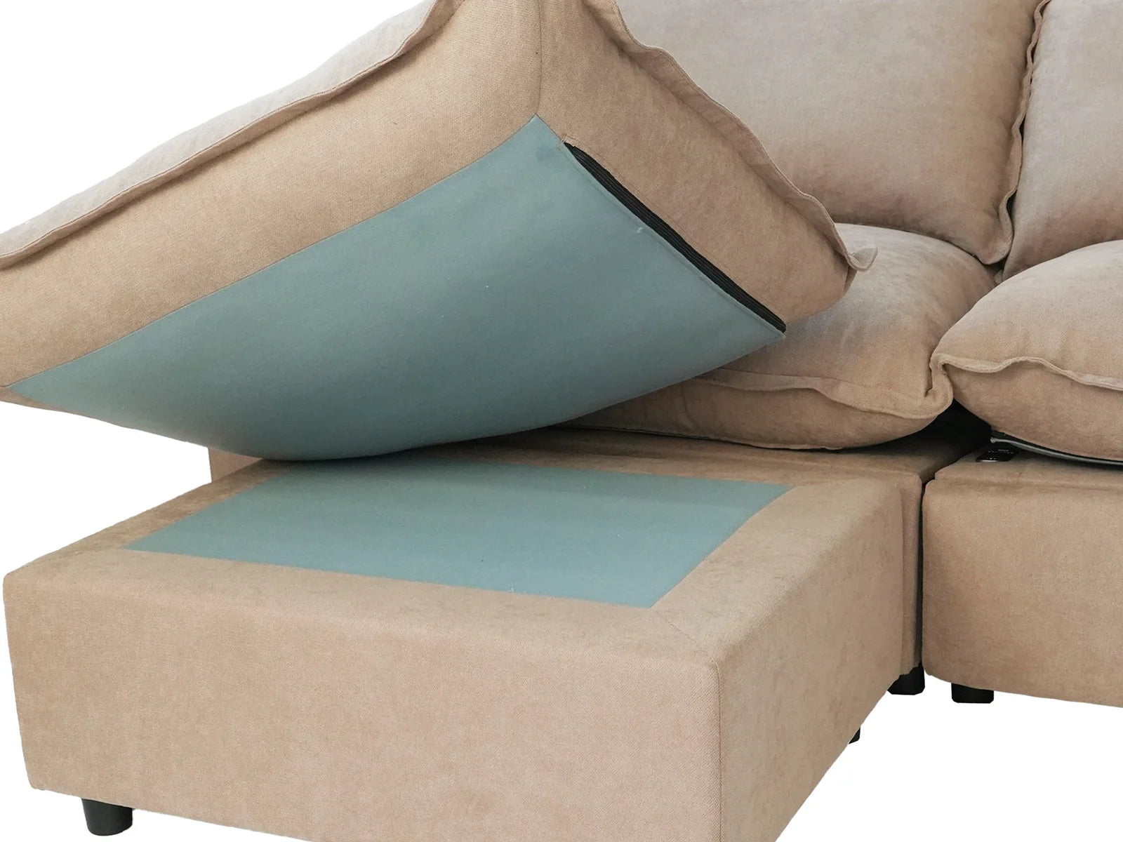 Reclining Sectional Sofas Khaki Detail Drawing 15