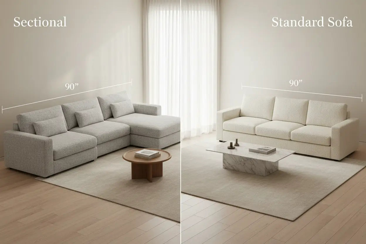 Sectional vs. Standard Sofa: Which Makes More Sense at 90 Inches?