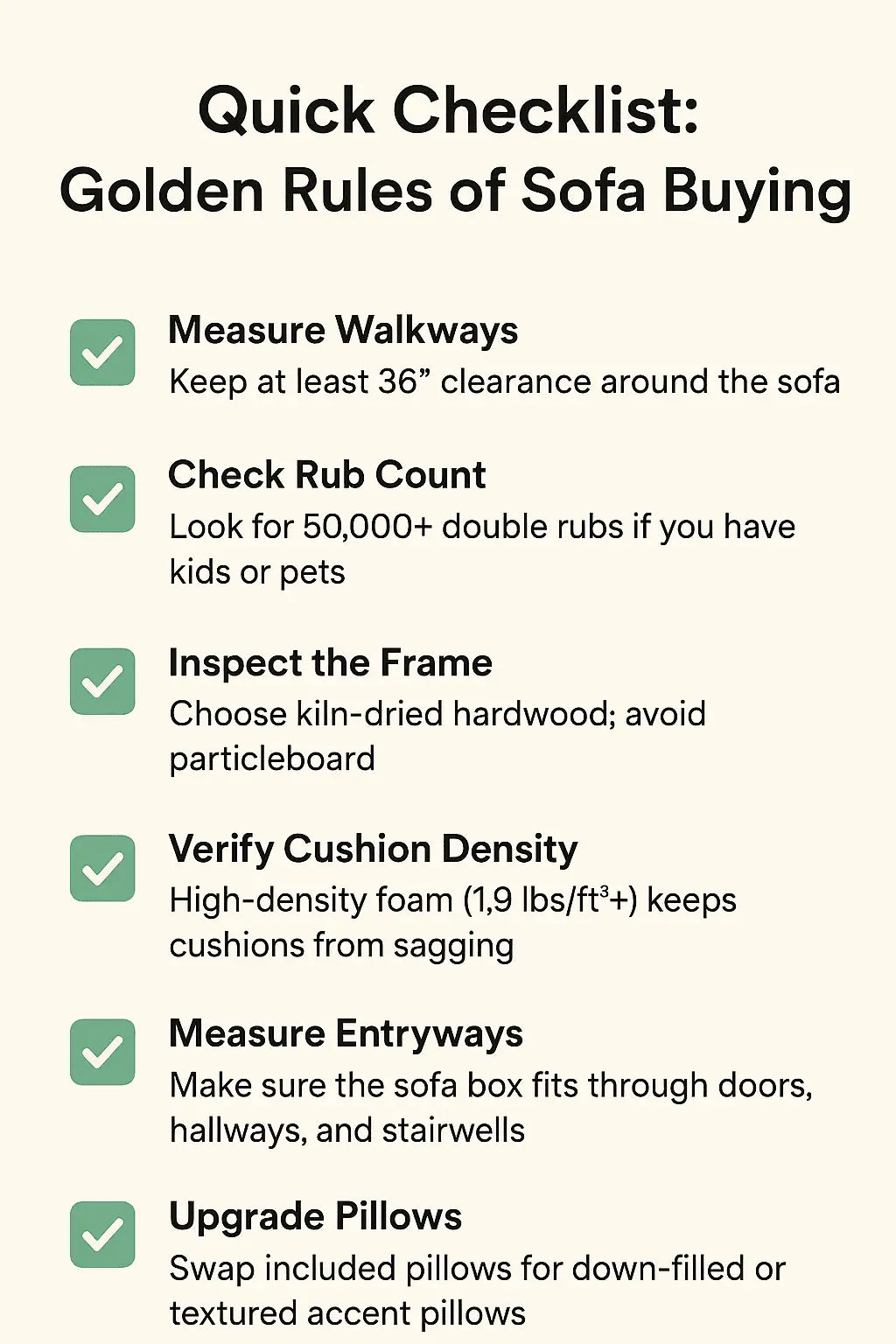 Golden Rules of Sofa Buying