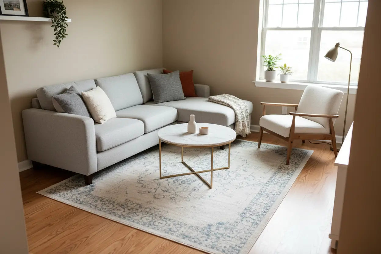 The Angled L-Shape - Best for Small Living Rooms