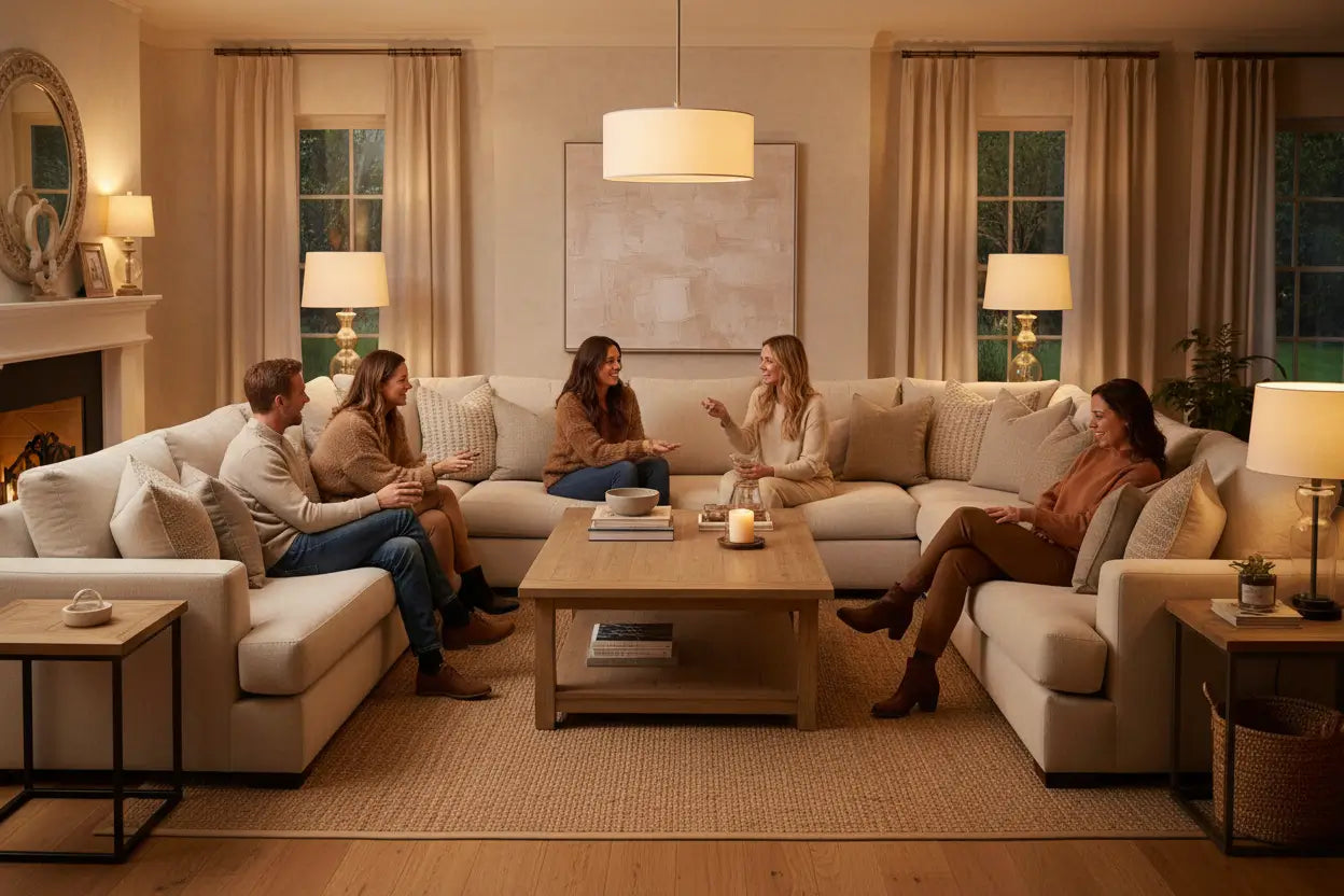 The Open U-Shape - Best for Conversation-Focused Hosting