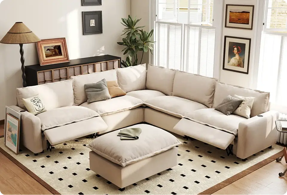 Wall Hugger Reclining Sofa and Loveseat Sets