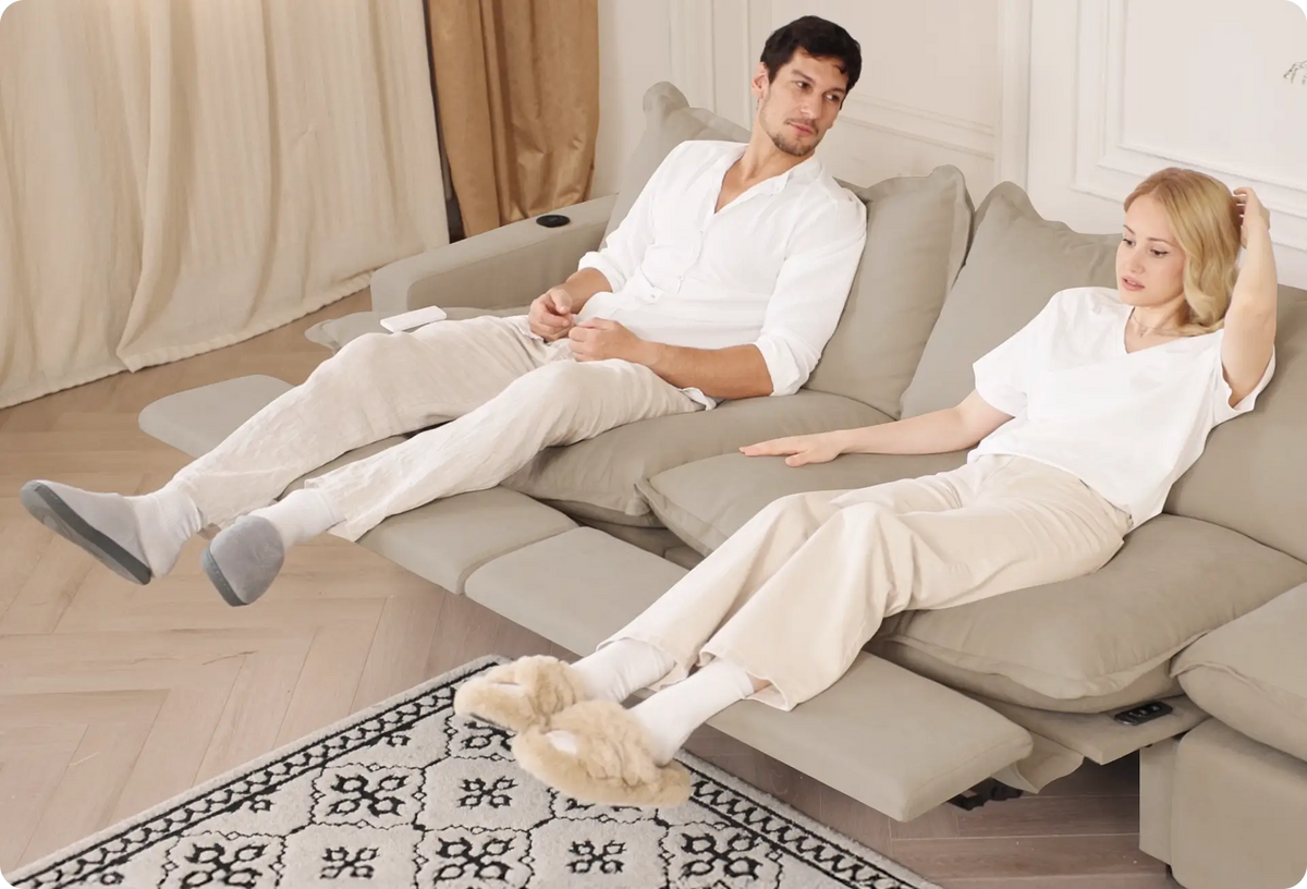 Zero Gravity Recline with No Wall Design Khaki Fabric