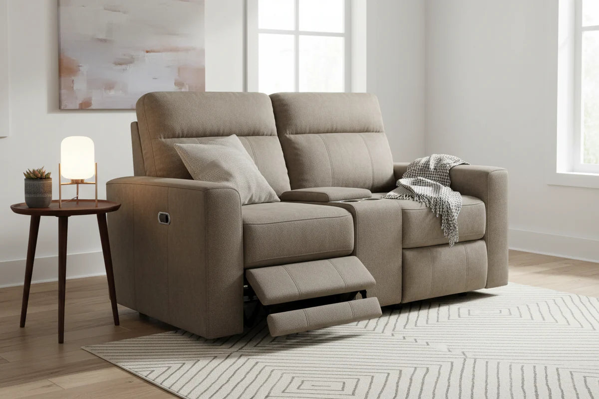 CozyNest Compact Reclining Loveseat