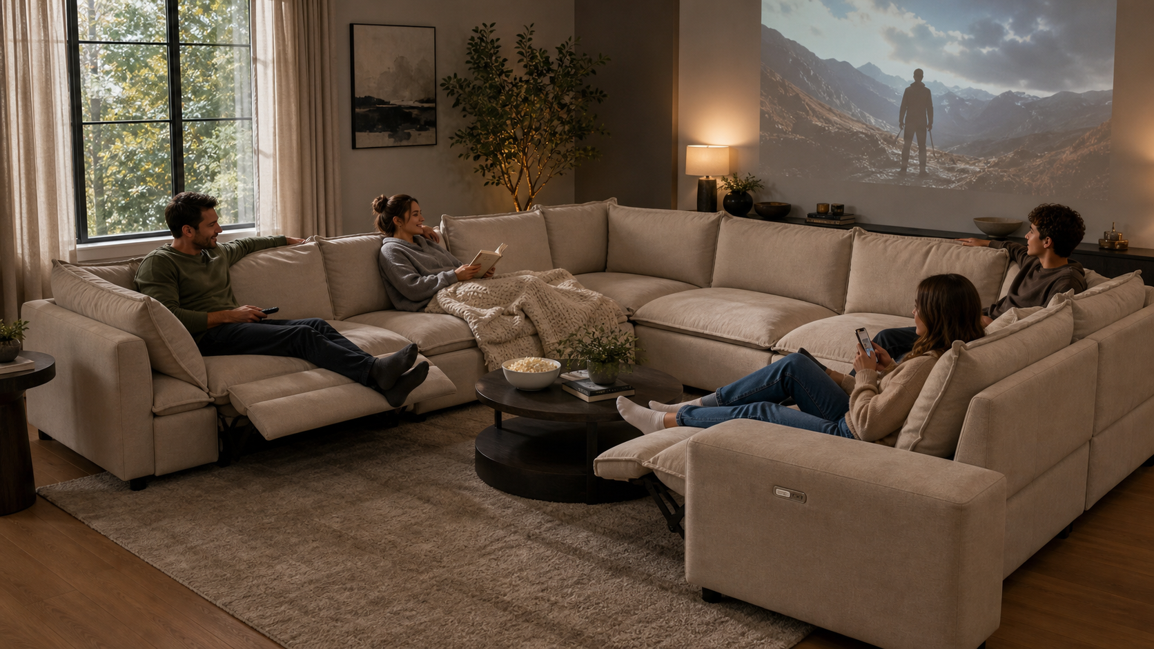 U-Shaped Reclining Sectionals