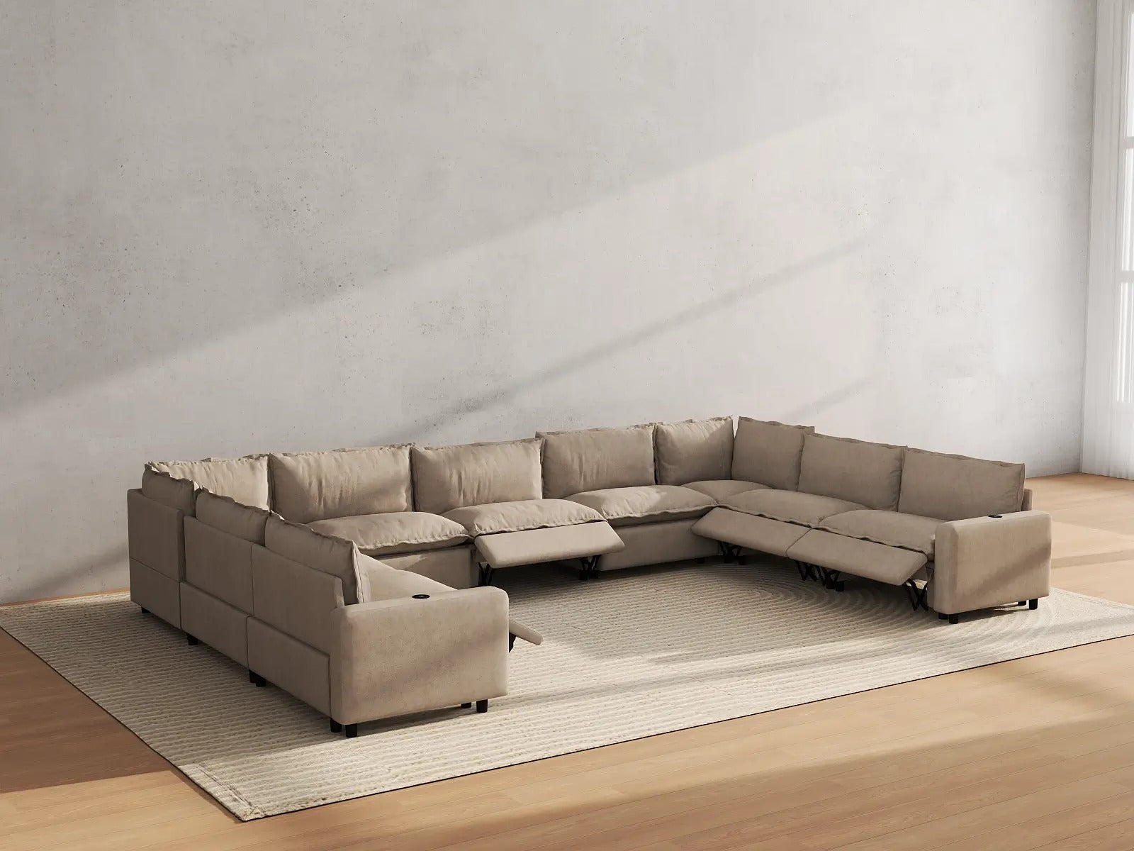 U-Shaped Reclining Sectionals